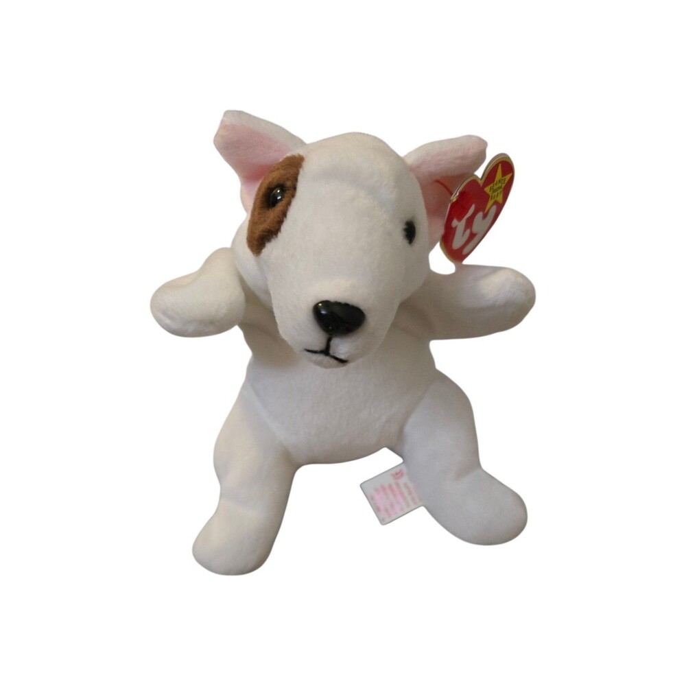Rare Retired Ty Beanie Babies Butch The Bull Terrier Plush Toy
